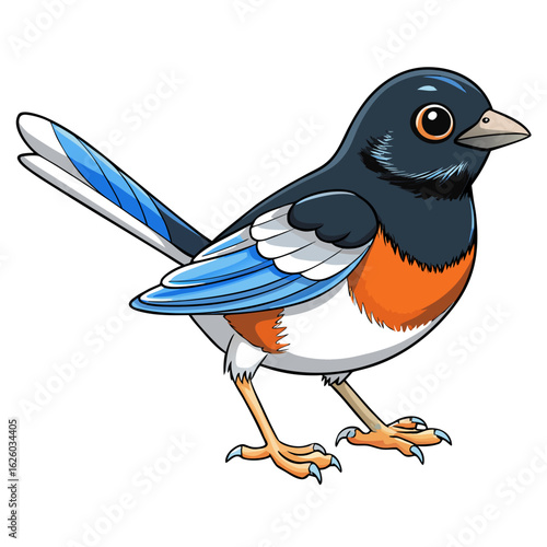 vector illustration of a cartoon bird