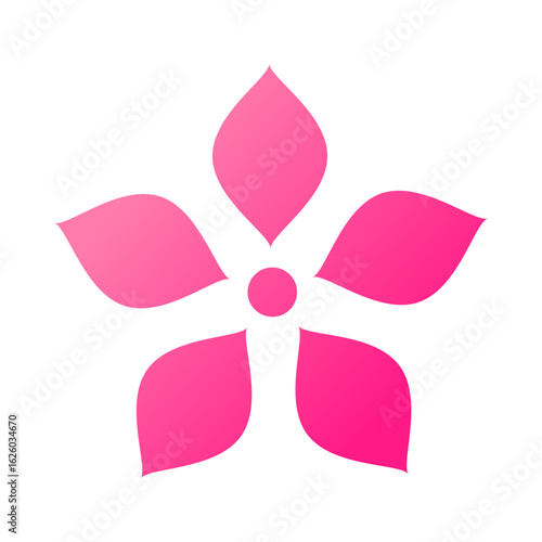 Abstract pink flower icon vector illustration symbol design