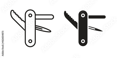 Swiss Knife icon sign symbol and flat style for app, web and digital design.