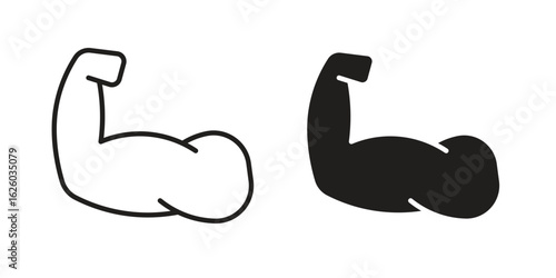 Strong arm icon sign symbol and flat style for app, web and digital design.