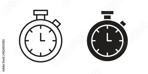 Stopwatch icon sign symbol and flat style for app, web and digital design.