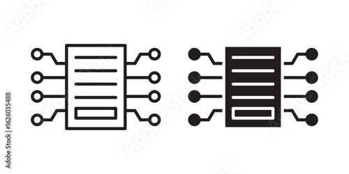 Smart contract icon sign symbol and flat style for app, web and digital design.