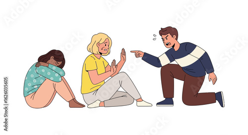 Understanding domestic violence: illustration of family conflict and abuse issues
