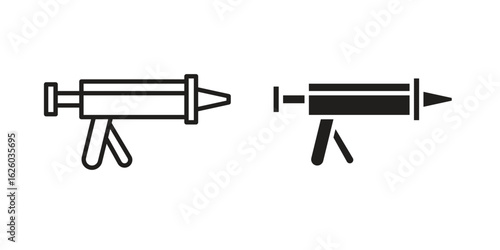 Sealants gun icon sign symbol and flat style for app, web and digital design.