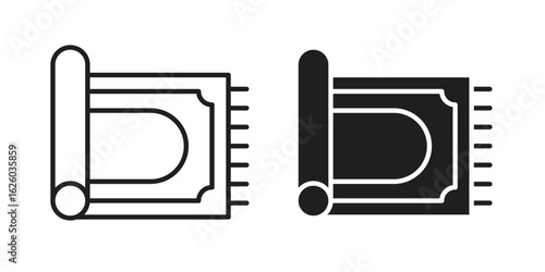 Rugs icon sign symbol and flat style for app, web and digital design.