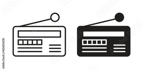 Radio icon sign symbol and flat style for app, web and digital design.