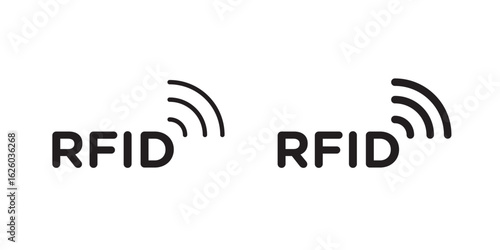RFID icon sign symbol and flat style for app, web and digital design.