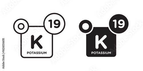 Potassium icon sign symbol and flat style for app, web and digital design.