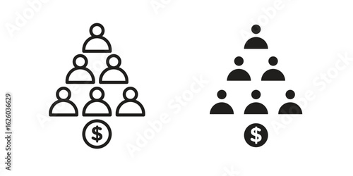 Ponzi scheme icon sign symbol and flat style for app, web and digital design.