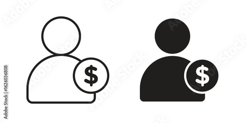 Personal loan icon sign symbol and flat style for app, web and digital design.