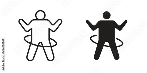 People Hula hop icon sign symbol and flat style for app, web and digital design.