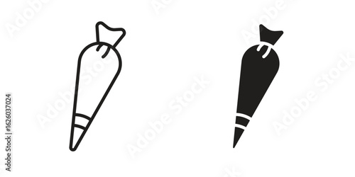 Pastry bag icon sign symbol and flat style for app, web and digital design.