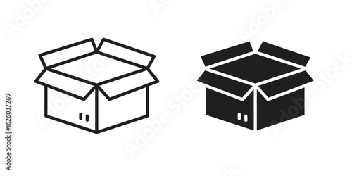 Open box icon sign symbol and flat style for app, web and digital design.
