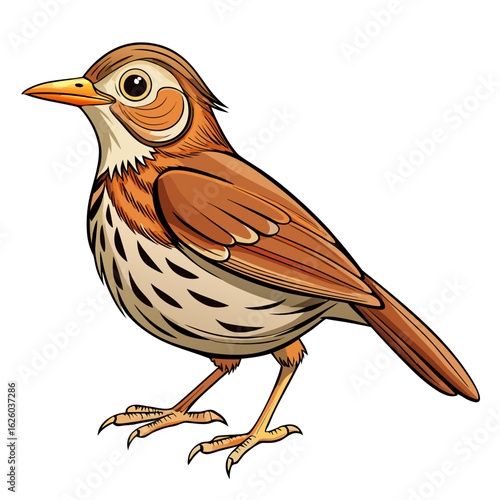 robin isolated on white background