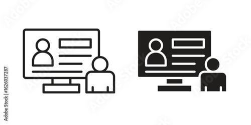 Online course icon sign symbol and flat style for app, web and digital design.