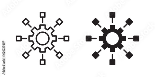 Microservices icon sign symbol and flat style for app, web and digital design.