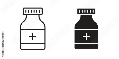 Medicine bottle icon sign symbol and flat style for app, web and digital design.