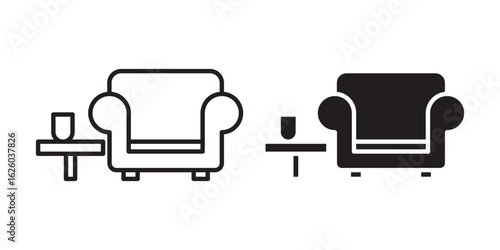 Lounge icon sign symbol and flat style for app, web and digital design.