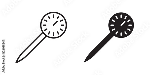 Kitchen thermometer icon sign symbol and flat style for app, web and digital design.