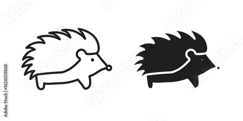 Hedgehog icon sign symbol and flat style for app, web and digital design.
