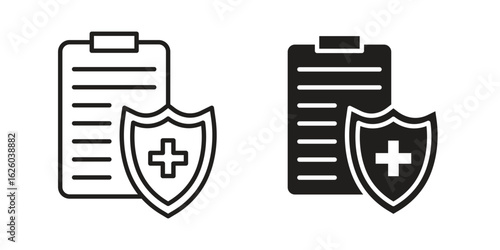 Health insurance icon sign symbol and flat style for app, web and digital design.