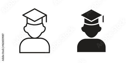 Graduated icon sign symbol and flat style for app, web and digital design.