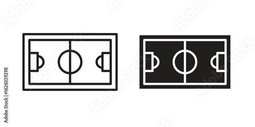 Football field icon sign symbol and flat style for app, web and digital design.
