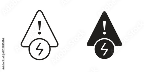 Electric Problem icon sign symbol and flat style for app, web and digital design.