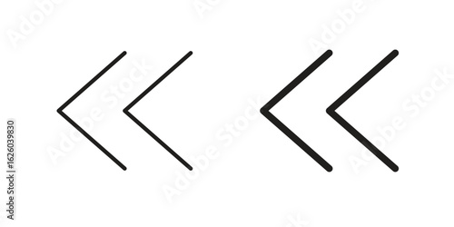 Double arrow icon sign symbol and flat style for app, web and digital design.