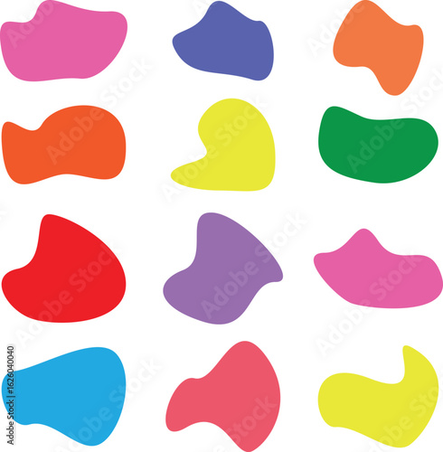 Abstract Shapes Set Colorful Organic Forms for Creative Projects