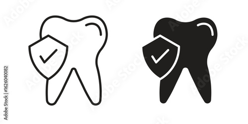Dental insurance icon sign symbol and flat style for app, web and digital design.