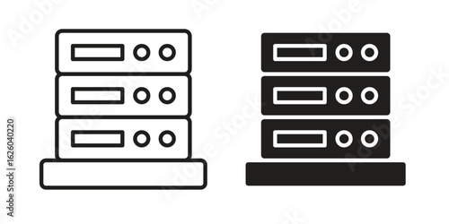 Data center icon sign symbol and flat style for app, web and digital design.