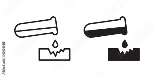 Corrosive substance icon sign symbol and flat style for app, web and digital design.