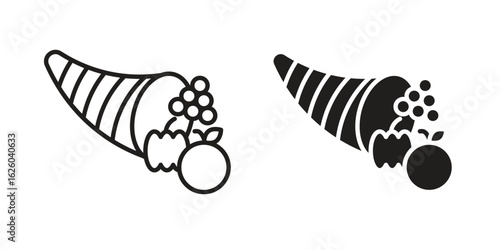 Cornucopia icon sign symbol and flat style for app, web and digital design.