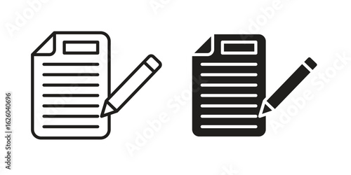 Contract icon sign symbol and flat style for app, web and digital design.