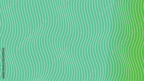 Green and Teal Gradient Wavy Dot Pattern abstract background