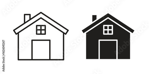 Chalet icon sign symbol and flat style for app, web and digital design.