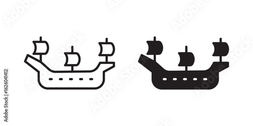 Caravel icon sign symbol and flat style for app, web and digital design.