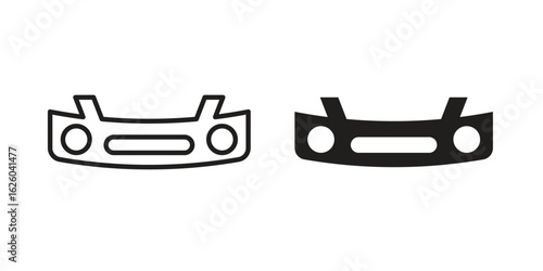 Car bumper icon sign symbol and flat style for app, web and digital design.