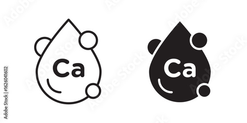 Calcium icon sign symbol and flat style for app, web and digital design.