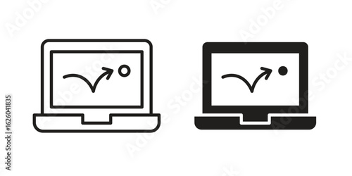 Bounce rate icon sign symbol and flat style for app, web and digital design.
