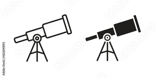 Boat Telescope icon sign symbol and flat style for app, web and digital design.