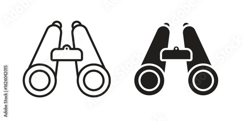 Binoculars icon sign symbol and flat style for app, web and digital design.