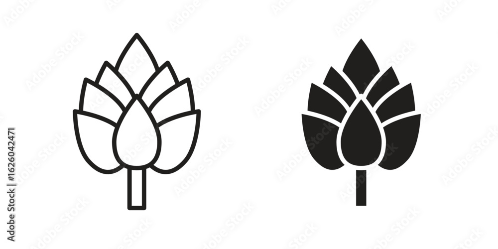 Naklejka premium Artichoke icon sign symbol and flat style for app, web and digital design.