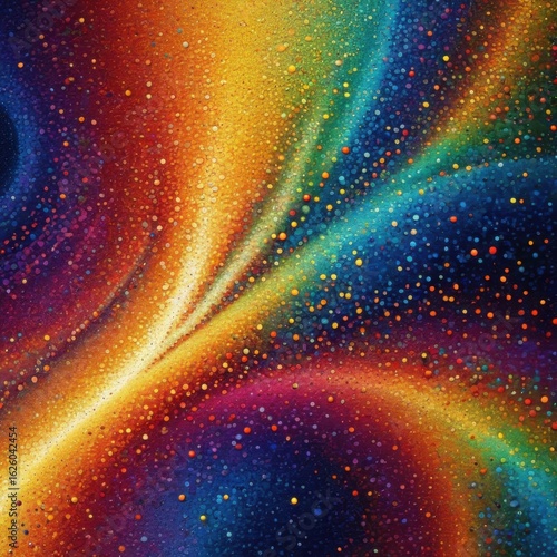 Colorful space nebula with glowing stars and cosmic dust