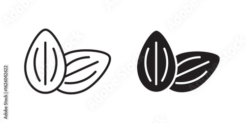 Almond icon sign symbol and flat style for app, web and digital design.