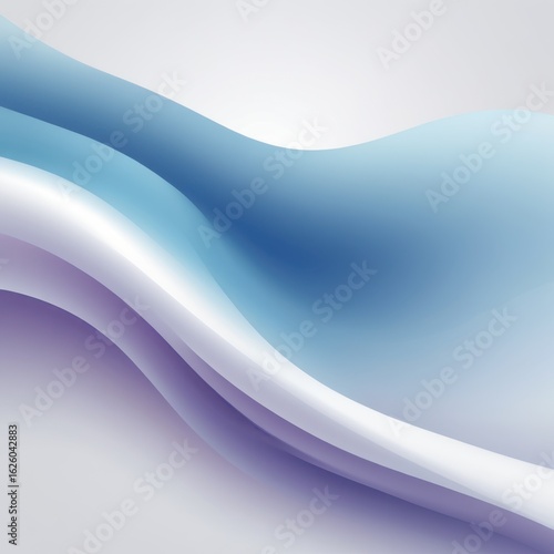 Abstract blue wave flowing curve design background