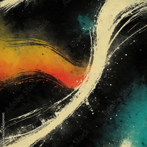 Abstract cosmic space nebula with stars and galaxies