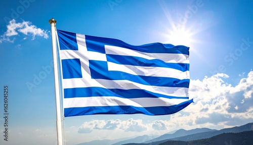 greece flag looping animation