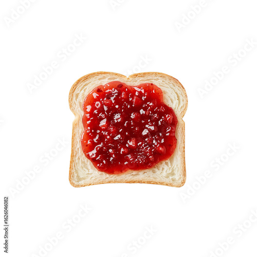 Wallpaper Mural Vibrant strawberry preserve gleaming atop a slice of golden toast on transparent backdrop Torontodigital.ca